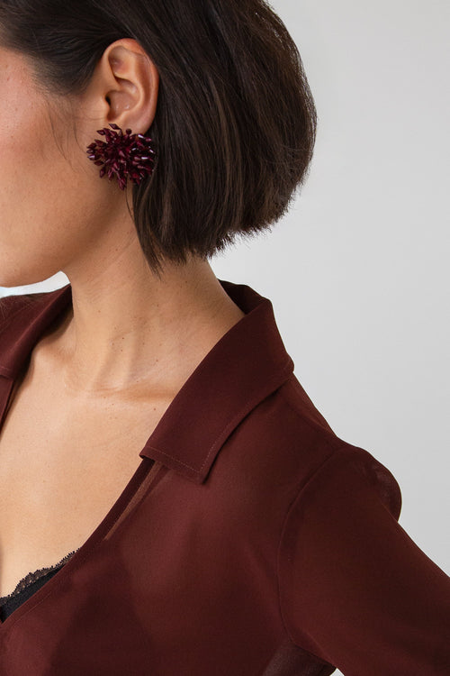 BEADED ABSTRACT EARRING