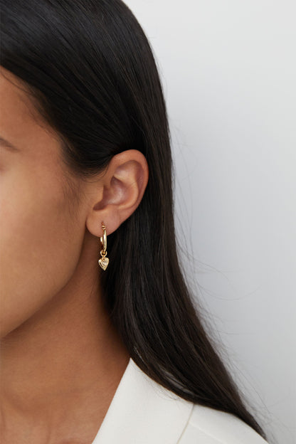 HEART AND PEARL HOOPS