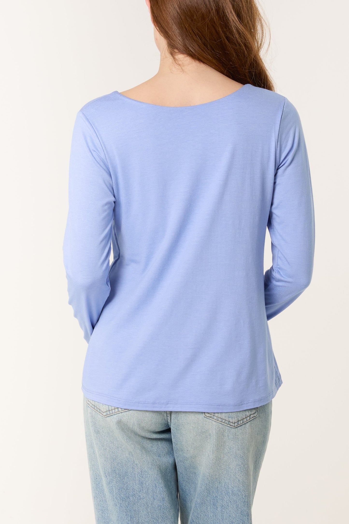 Basic V Neck Long Sleeve Blouse
