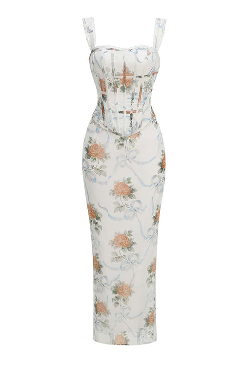 Floral Corset Fitted Dress