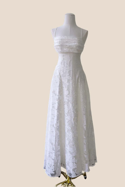 Burgundy Lace Cowl Neck A-line Long Dress