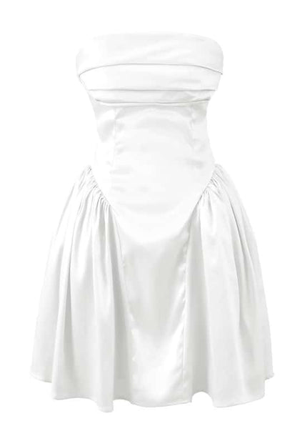 Cowl Neck Pink A-line Short Dress