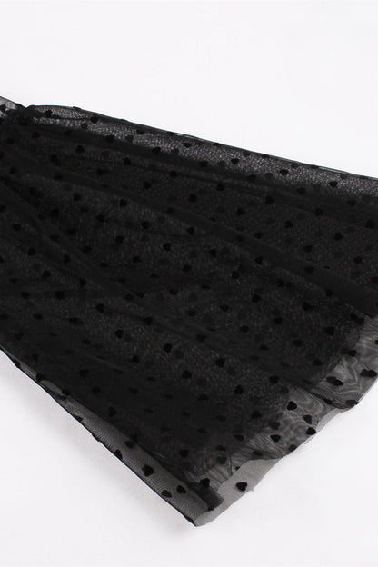 Flare Long Sleeves Black Swing Dress