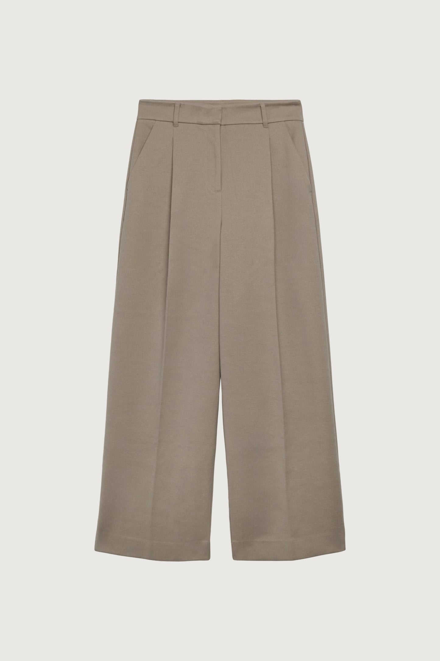 HIGH-RISE STRAIGHT LEG TROUSER WITH PLEATS