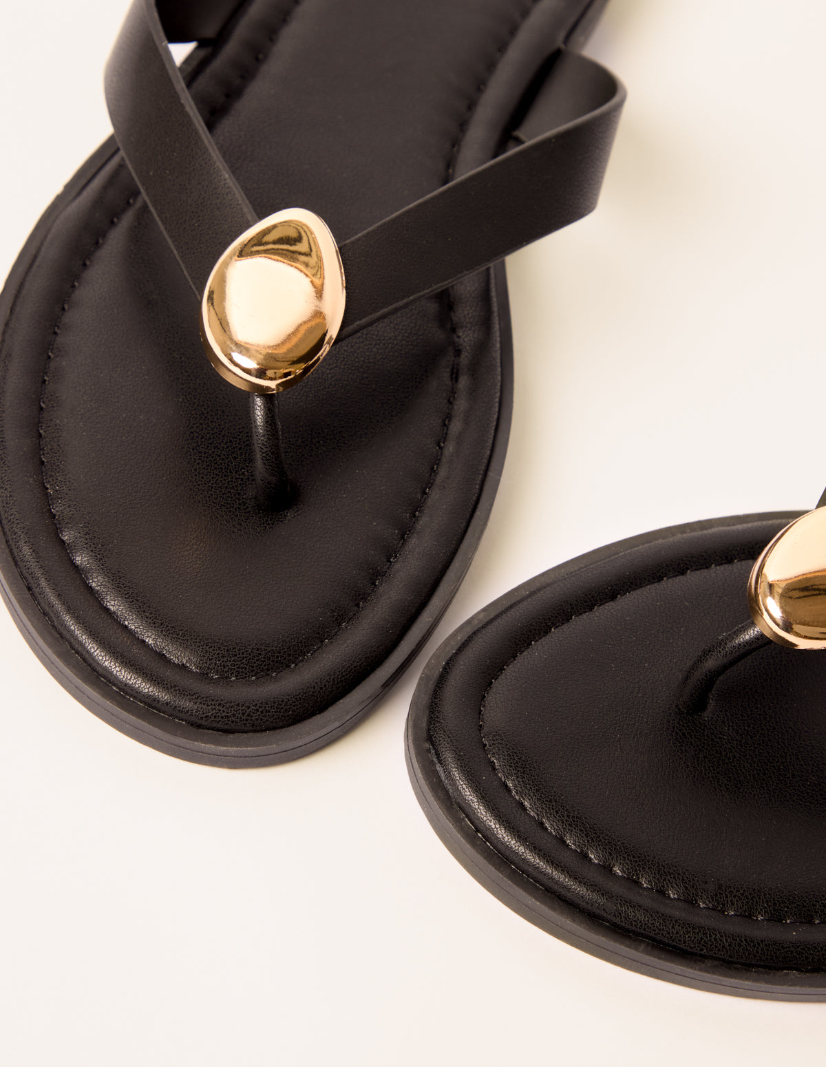 Pebble Embellished Flip Flops
