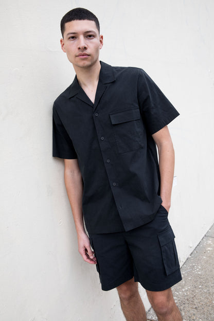 COTTON NYLON CARGO SHIRT