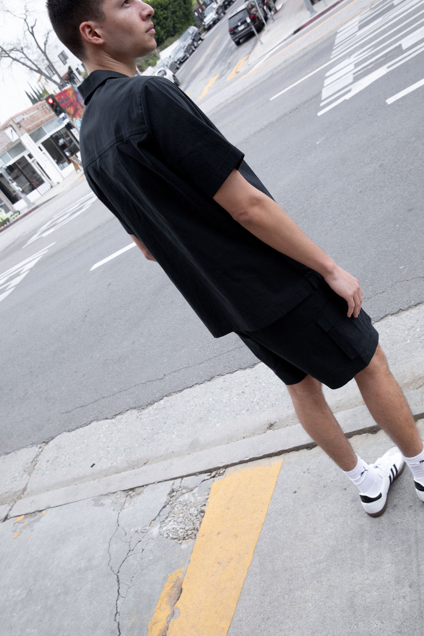 COTTON NYLON CARGO SHIRT