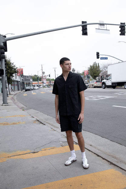COTTON NYLON CARGO SHIRT