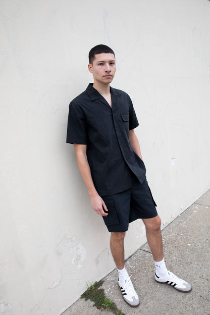COTTON NYLON CARGO SHIRT