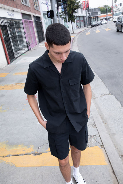 COTTON NYLON CARGO SHIRT
