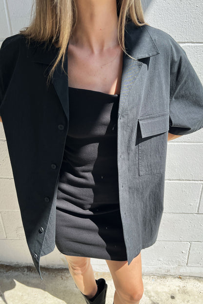 COTTON NYLON CARGO SHIRT