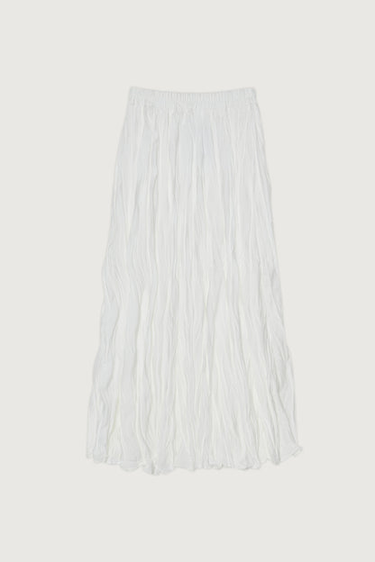 CRINKLED MIDI SKIRT