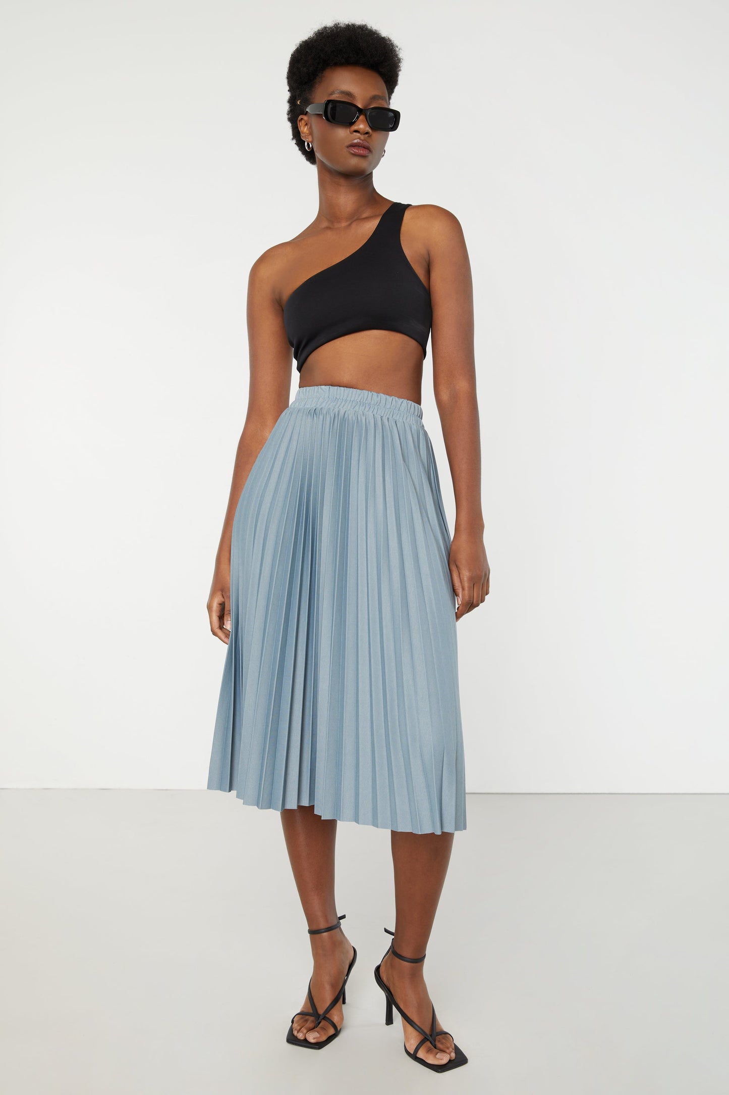 MIDI PLEATED SKIRT