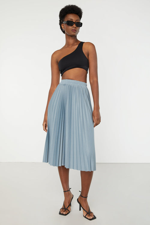 MIDI PLEATED SKIRT