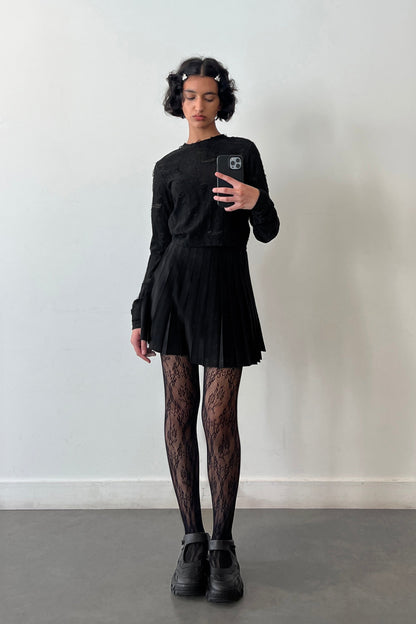 FLOWER PATTERN SHEER TIGHTS