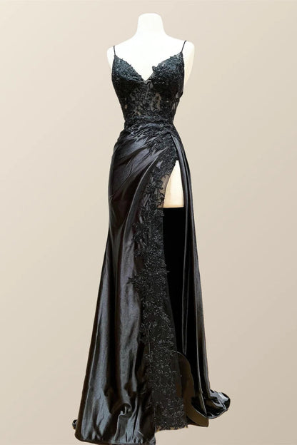 Green Appliques Mermaid Long Formal Dress