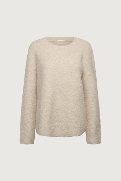 BOUCLE KNIT CREWNECK SWEATER