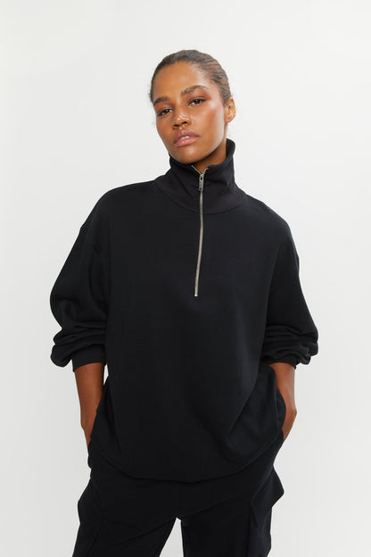 QUARTER ZIP SWEATSHIRT