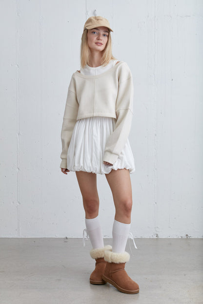 CROPPED CREWNECK SWEATSHIRT