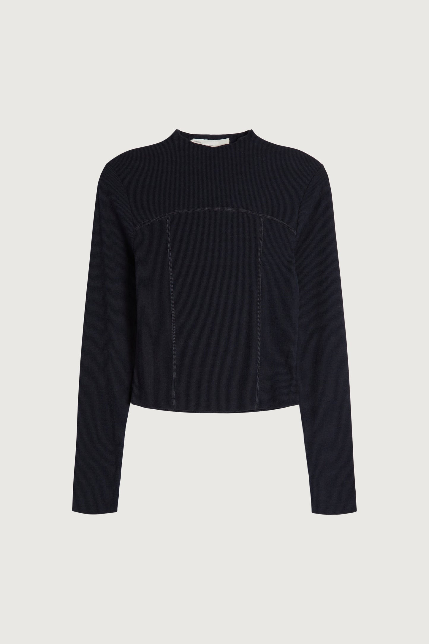 EXPOSED SEAM MOCKNECK TOP