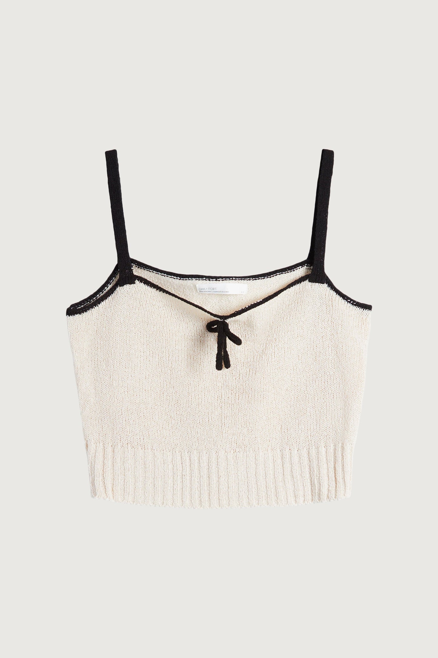 KNIT TANK TOP WITH CONTRAST TRIM