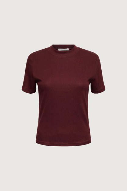 BURGUNDY SHORT SLEEVE TOP