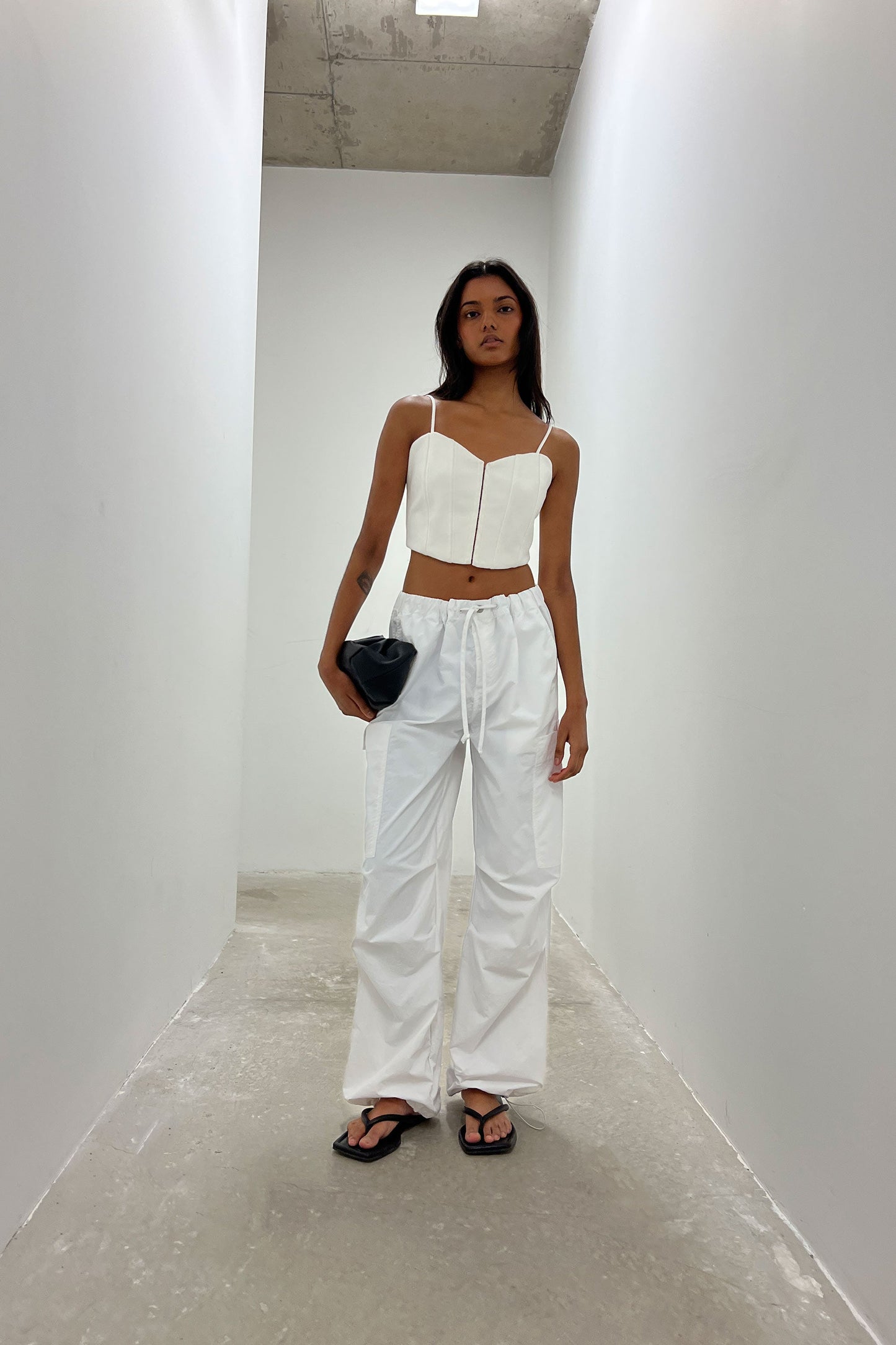 PONTE KNIT CORSET TANK