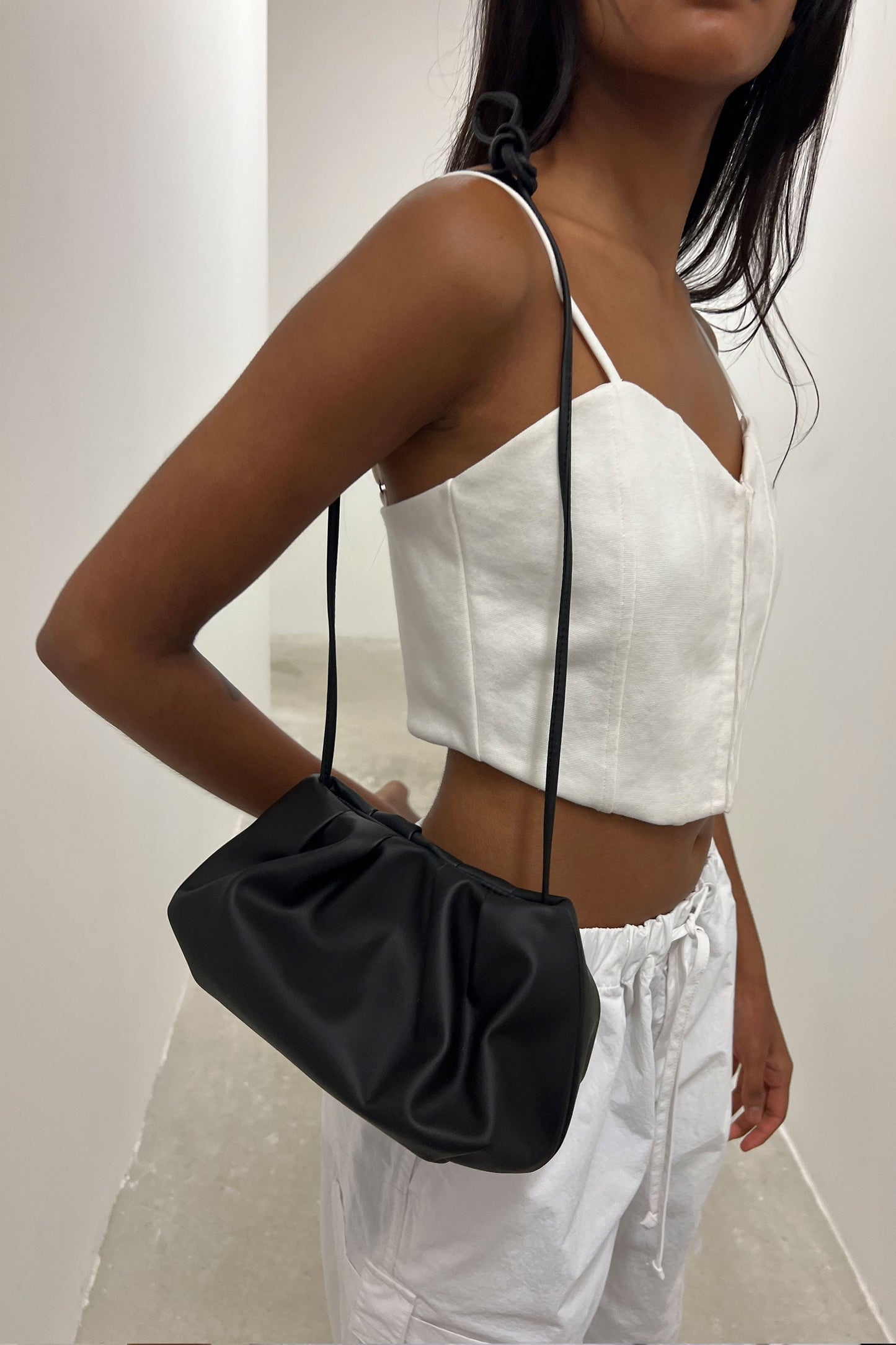 PONTE KNIT CORSET TANK