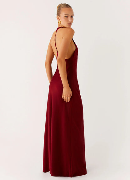 Angie Maxi Dress - Burgundy