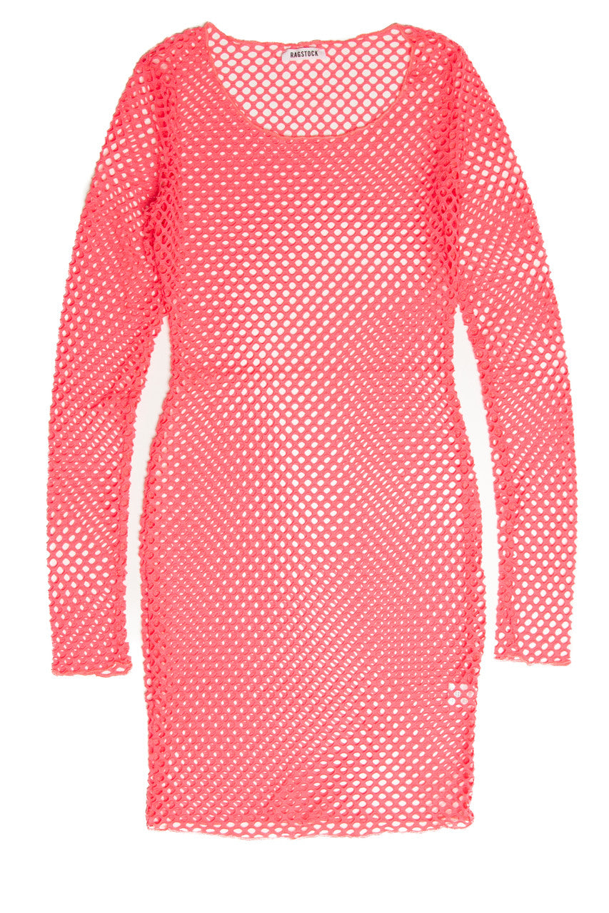 Neon Fishnet Dress