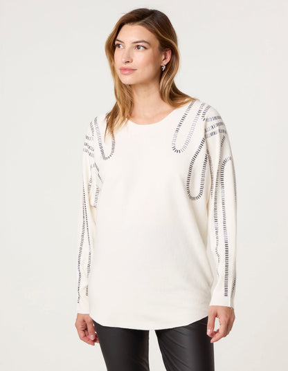 Embellished Shoulder Jumper