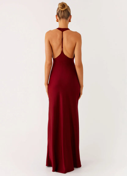 Angie Maxi Dress - Burgundy