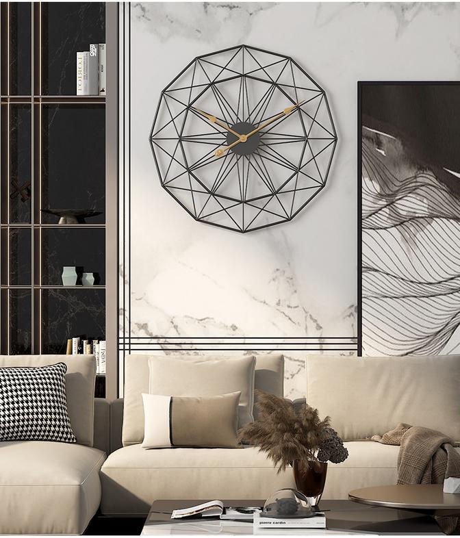Black Metal Wall Clock