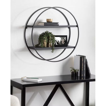 Black Round Wall Shelf