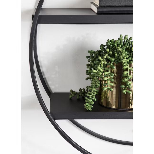 Black Round Wall Shelf