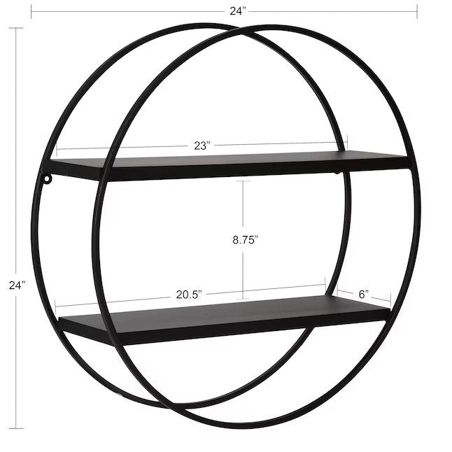 Black Round Wall Shelf