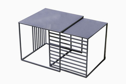 Black Square Nesting Side Table