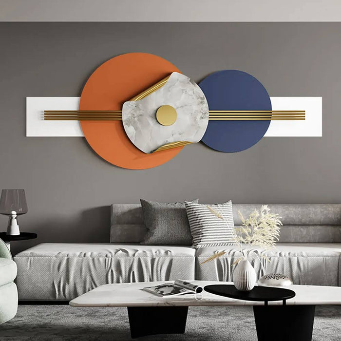 Blue And Orange Metal Wall Art
