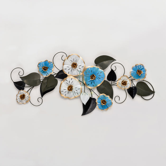 Blue And White Petal Wall Art