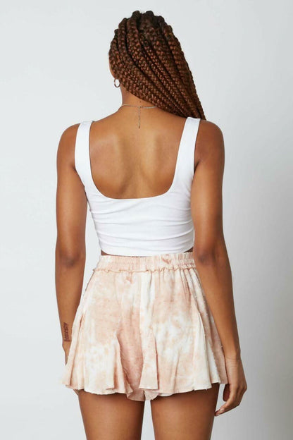 By The Sea Beige Tie-Dye Shorts
