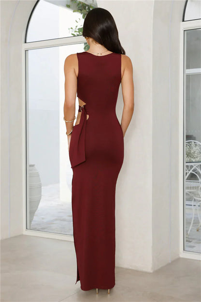 Editorial Maxi Dress Wine