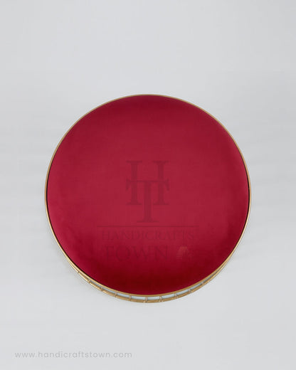 Crimson Luxe Ottoman