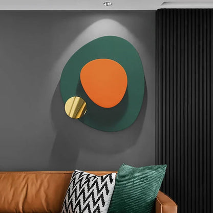 Curved Emerald Metal Wall Art
