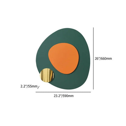 Curved Emerald Metal Wall Art