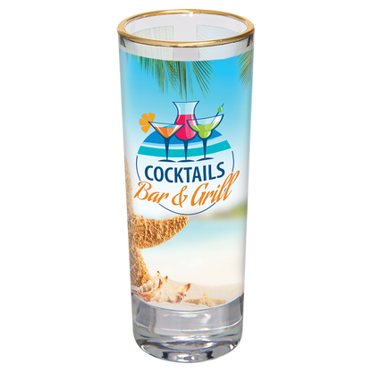Custom image shot glass 2.5 oz, Personalized shot glass