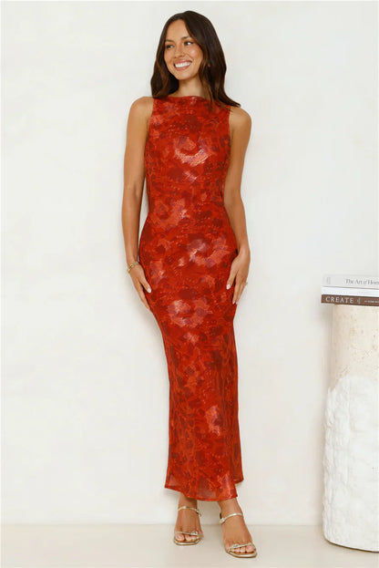 Amani Maxi Dress Rust