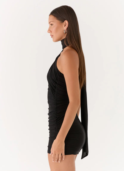 Breaking News Micro Mini Dress - Black