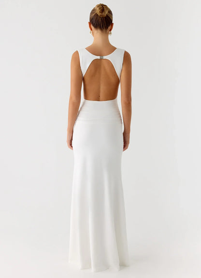 Cherry Sky Maxi Dress - White
