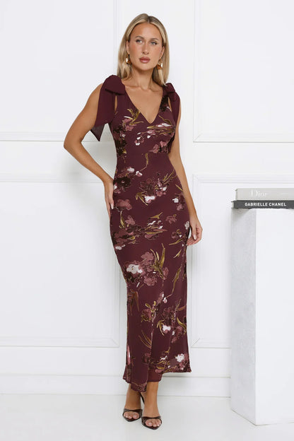 Catch The Vibe Maxi Dress Burgundy