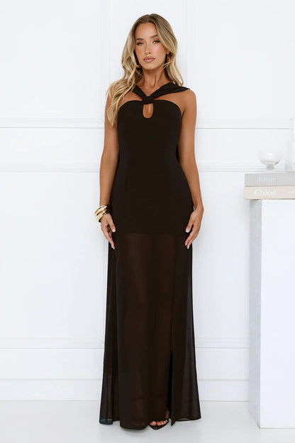 Dressed To Perfection Maxi Dress Black